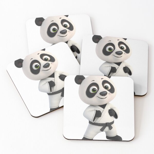 Item preview, cartoon taekwon-do panda mascot with black belt designed and sold by DuskTillDown.