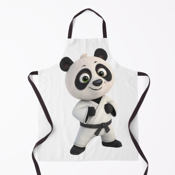 Item preview, cartoon taekwon-do panda mascot with black belt designed and sold by DuskTillDown.