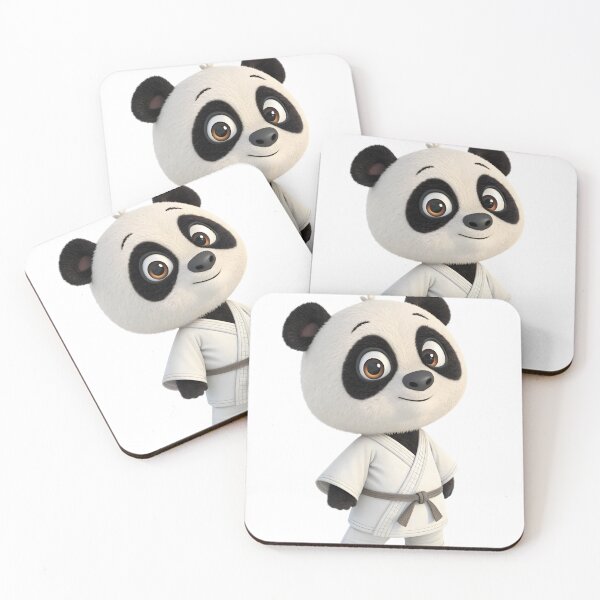 Item preview, cartoon taekwon-do panda mascot with black belt designed and sold by DuskTillDown.