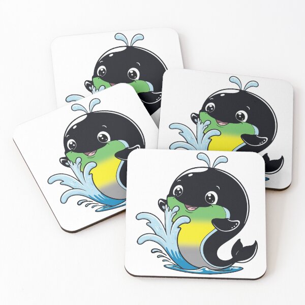 Item preview, Kawaii Lithromantic Whale - Lithromantic Pride Design designed and sold by Travelslightly.