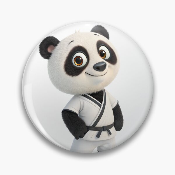 Item preview, cartoon taekwon-do panda mascot with black belt designed and sold by DuskTillDown.
