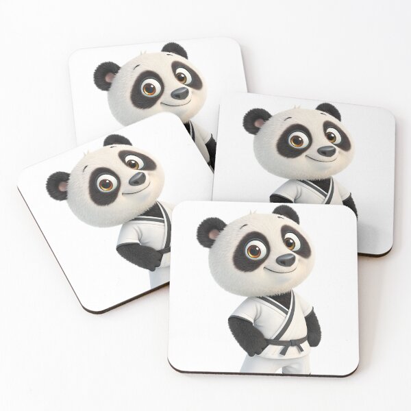 Item preview, cartoon taekwon-do panda mascot with black belt designed and sold by DuskTillDown.