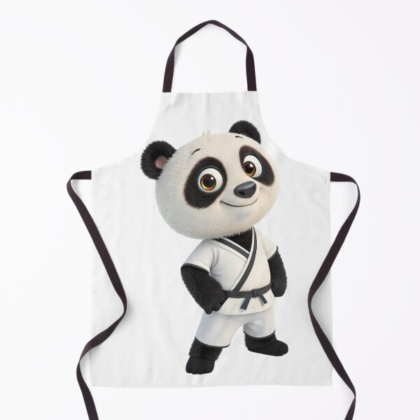 Item preview, cartoon taekwon-do panda mascot with black belt designed and sold by DuskTillDown.