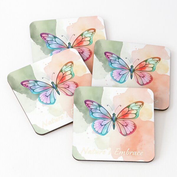 Item preview, Butterfly Embrace Sticker - Watercolor Wings designed and sold by Shirtastically.
