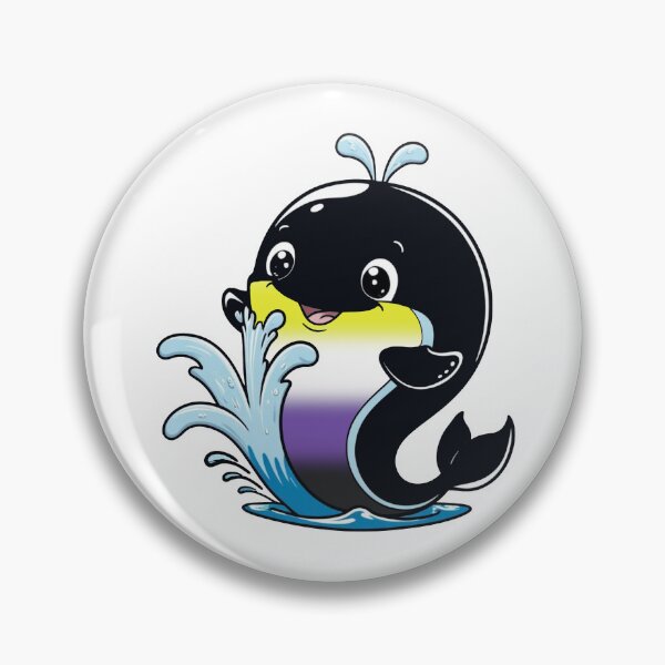Item preview, Kawaii Nonbinary Whale - Nonbinary Pride Design designed and sold by Travelslightly.