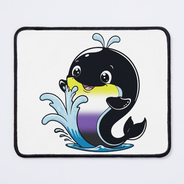 Item preview, Kawaii Nonbinary Whale - Nonbinary Pride Design designed and sold by Travelslightly.