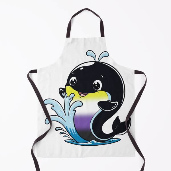 Item preview, Kawaii Nonbinary Whale - Nonbinary Pride Design designed and sold by Travelslightly.