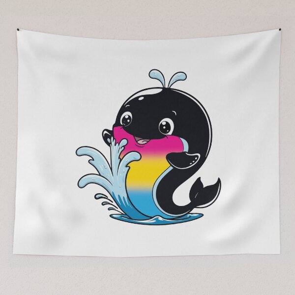 Item preview, Ballena pansexual kawaii - Diseño Pan Pride designed and sold by Travelslightly.
