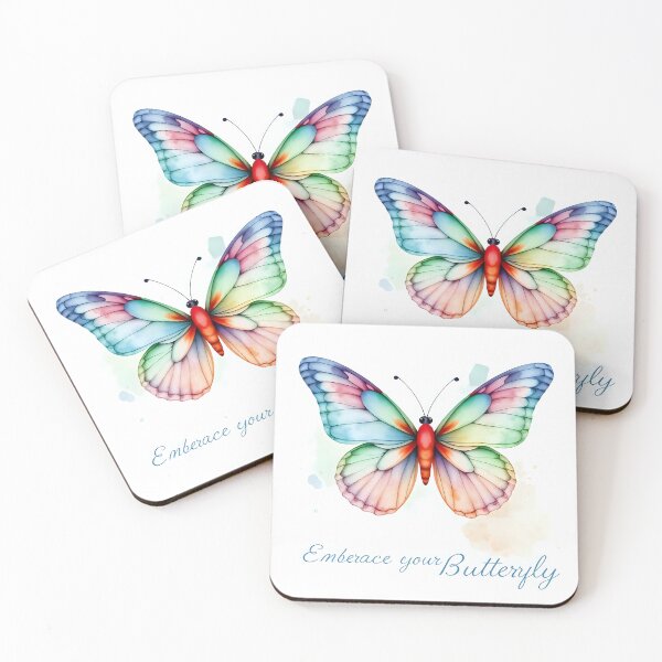 Item preview, Vibrant Butterfly Watercolor Motif designed and sold by Shirtastically.