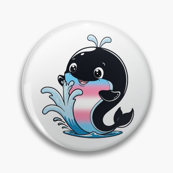 Item preview, Kawaii Transgender Whale - Trans Pride Design designed and sold by Travelslightly.