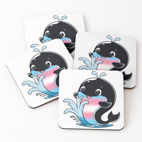 Item preview, Kawaii Transgender Whale - Trans Pride Design designed and sold by Travelslightly.