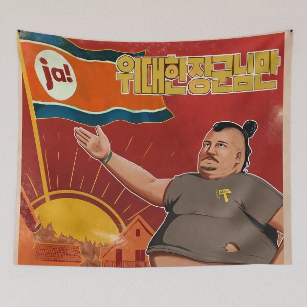Item preview, Drachenlord Poster - Kim Jong Winkler | Upscaled, high quality poster designed and sold by Klonter77.