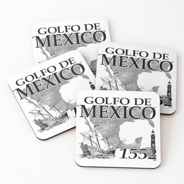 Item preview, Golfo de México 1552 - Diseño de mapa antiguo de galeones y faros - Historia del Golfo de México - Anticambio de nombre del Golfo de América designed and sold by Prints-N-Tees.