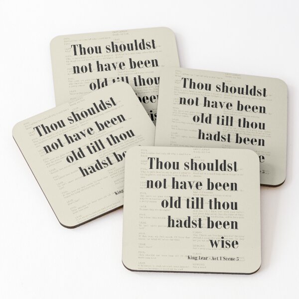 Item preview, Been Wise King Lear Shakespeare Quote Literature designed and sold by kakarikihill.