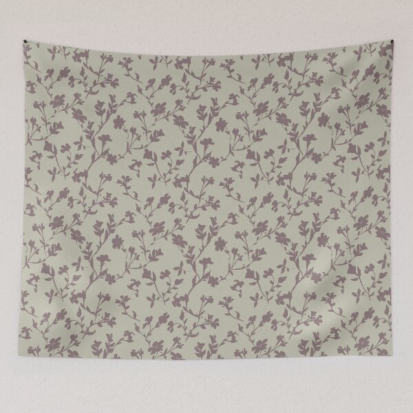 Item preview, Myrtle Floral Scatter in Paris Rain & Cinnamon Slate By Benjamin Moore. designed and sold by goodforsoulart.