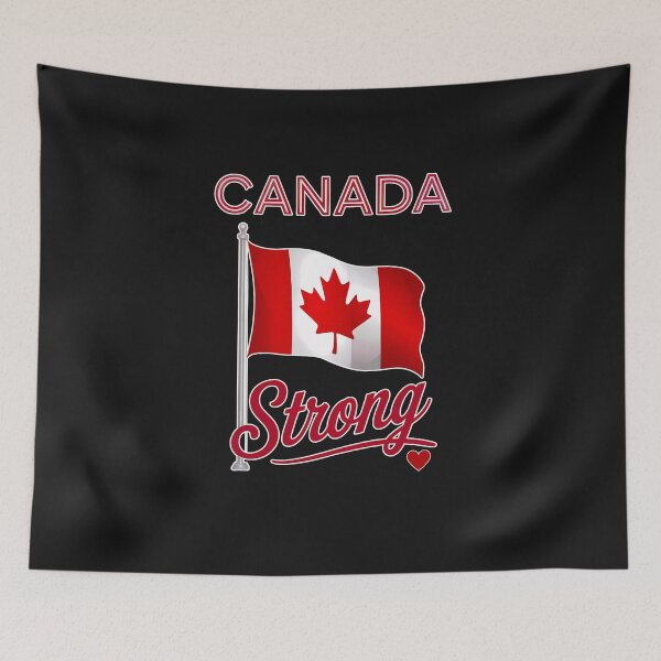 Item preview, Canada Strong: Patriotic Artwork With Waving Maple Leaf Flag And Heartfelt Message designed and sold by elynne9.