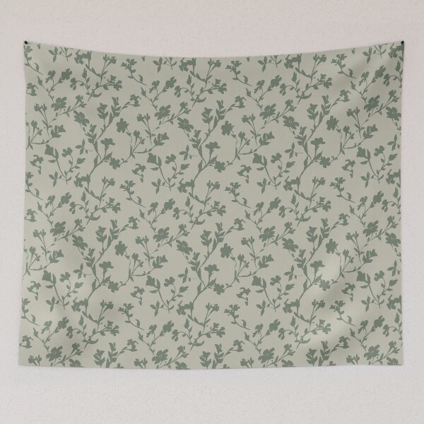 Item preview, Myrtle Floral Scatter in Rose Pine & Paris Rain By Benjamin Moore. designed and sold by goodforsoulart.