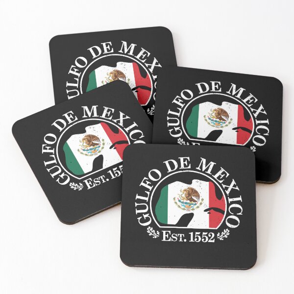 Item preview, Golfo de México, fundado en 1552: mapa del golfo de estilo grunge vintage y diseño de bandera mexicana: arte de protesta contra el cambio de nombre de Trump designed and sold by Prints-N-Tees.