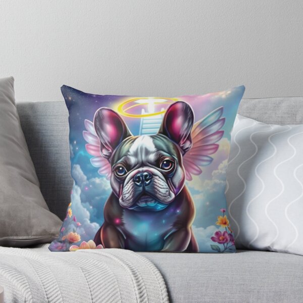 Item preview, French bulldog heavenly grace designed and sold by SlyfoxArtStudio.