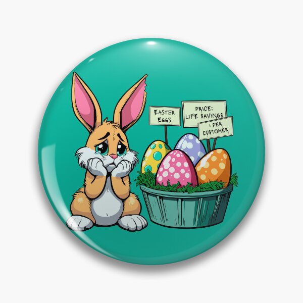 Item preview, Easter Bunny Sad Over Cost of Eggs designed and sold by Ghost on Toast.