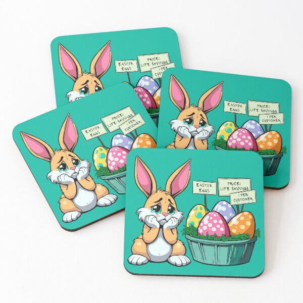 Item preview, Easter Bunny Sad Over Cost of Eggs designed and sold by Ghost on Toast.