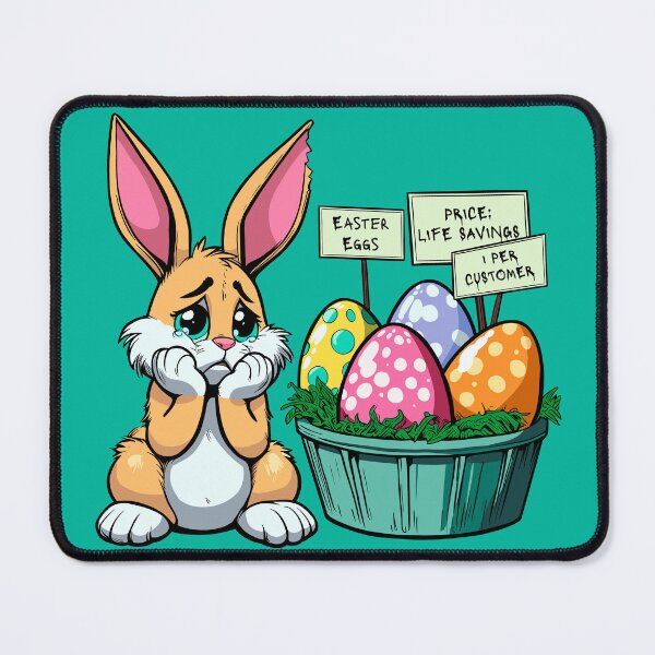 Item preview, Easter Bunny Sad Over Cost of Eggs designed and sold by Ghost on Toast.