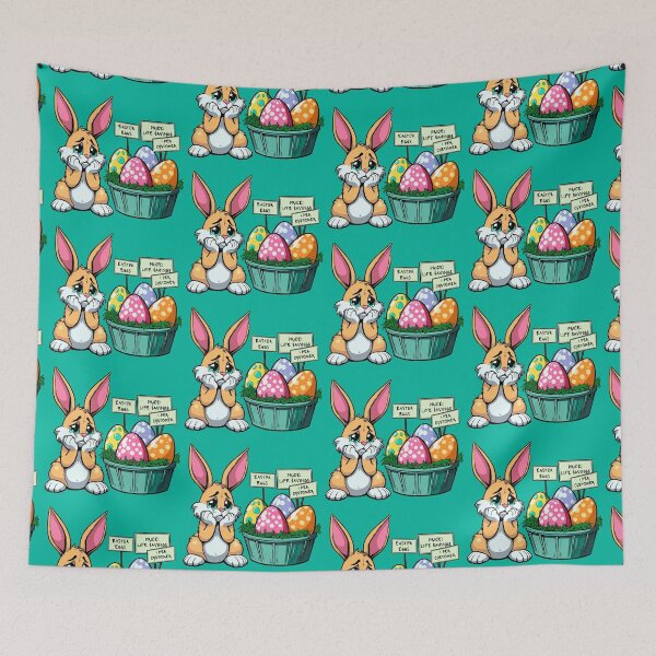 Item preview, Easter Bunny Sad Over Cost of Eggs designed and sold by Ghost on Toast.