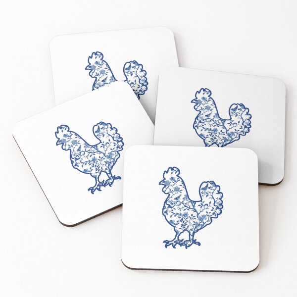 Item preview, French Toile Chicken designed and sold by fetch-it-studio.