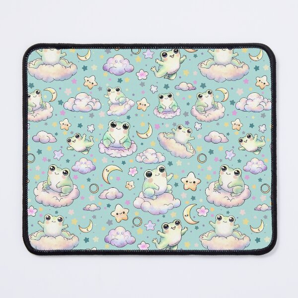 Item preview, Happy Kawaii Frogs in a Starry Sky designed and sold by CabbageLlamaStudio.