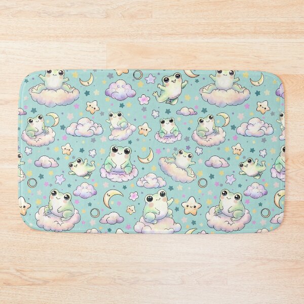 Item preview, Happy Kawaii Frogs in a Starry Sky designed and sold by CabbageLlamaStudio.
