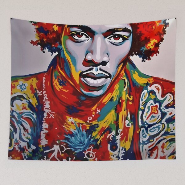 Item preview, Psychedelic Sixties Rainbow Jimi - painting by Kludoman  designed and sold by Kludoman.