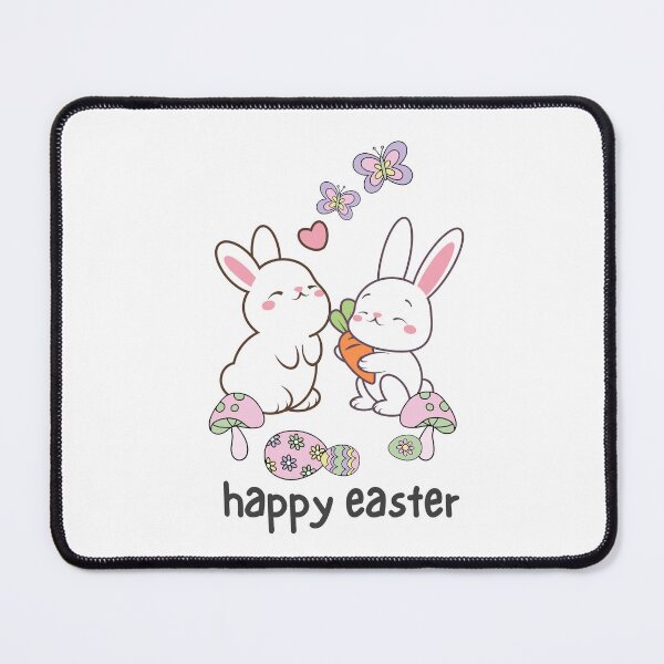 Item preview, Happy Easter, Adorable Happy Bunnies, Mushrooms, Easter Eggs designed and sold by AASparksDesigns.