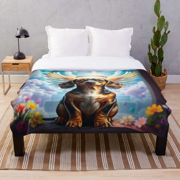 Item preview, Dachshund heavenly embrace designed and sold by SlyfoxArtStudio.