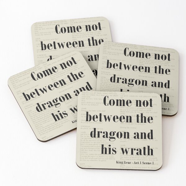 Item preview, Between the Dragon King Lear Shakespeare Quote Literature designed and sold by kakarikihill.