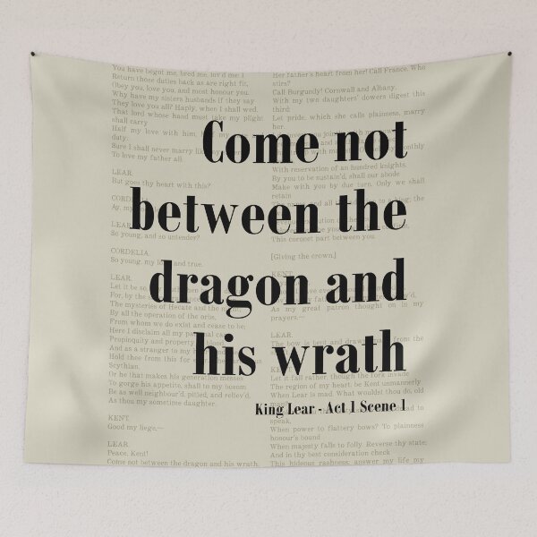 Item preview, Between the Dragon King Lear Shakespeare Quote Literature designed and sold by kakarikihill.
