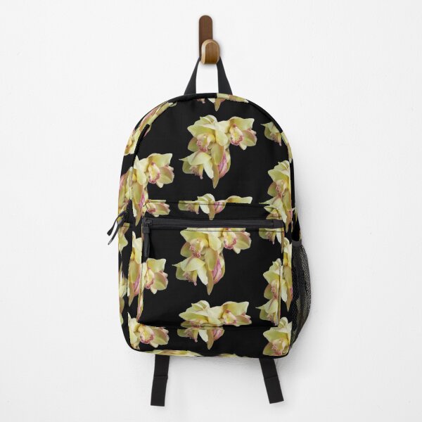 Item preview, yellow cymbidium orchid black grid designed and sold by Lizzilzil.