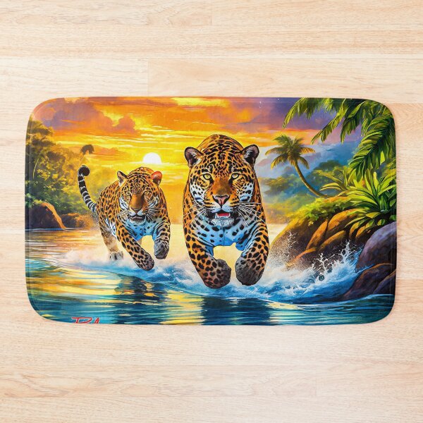 Item preview, Jaguars Along The River Design By Rich AMeN Gill designed and sold by RichAMeNGill.