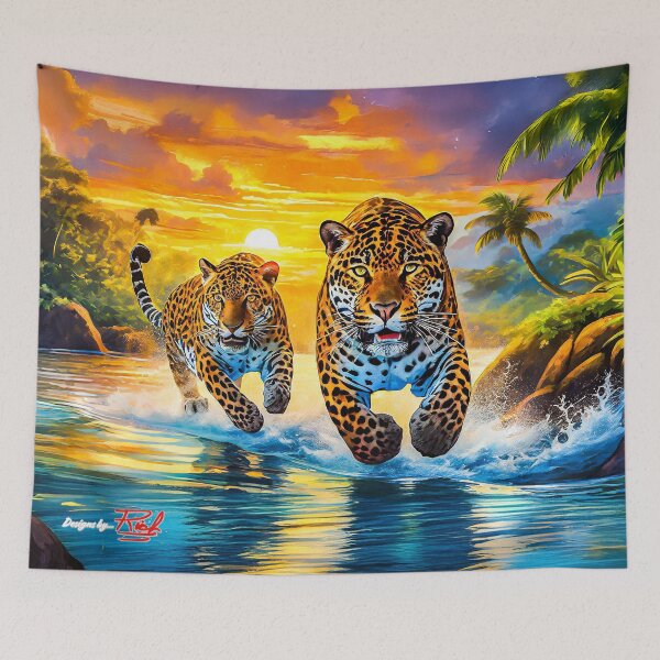 Item preview, Jaguars Along The River Design By Rich AMeN Gill designed and sold by RichAMeNGill.