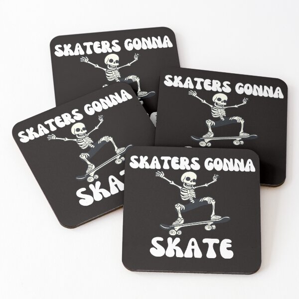 Item preview, Skaters Gonna Skate Skeleton Funny Skateboard Humor Sports designed and sold by MagicSD Designs.