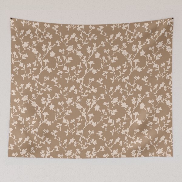 Item preview, Myrtle Floral Scatter  Tissue Pink & Chowning's Tan By Benjamin Moore. designed and sold by goodforsoulart.