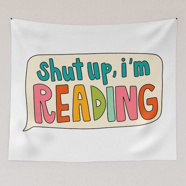Item preview, Shut Up, I’m Reading Rainbow Speech Bubble  designed and sold by GraceMakes03.