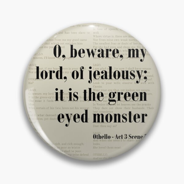 Artikelvorschau, Green Eyed Monster Othello Shakespeare Zitat Literatur entworfen und verkauft von kakarikihill.