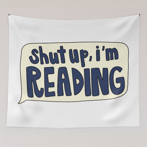 Item preview, Shut Up, I’m Reading Navy Speech Bubble  designed and sold by GraceMakes03.