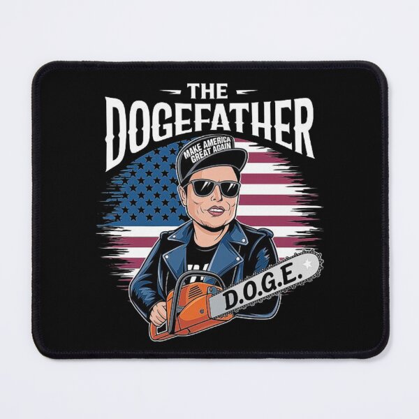 Item preview, The Dogefather Meme - Funny Elon Musk Parody with American Flag designed and sold by love3617.