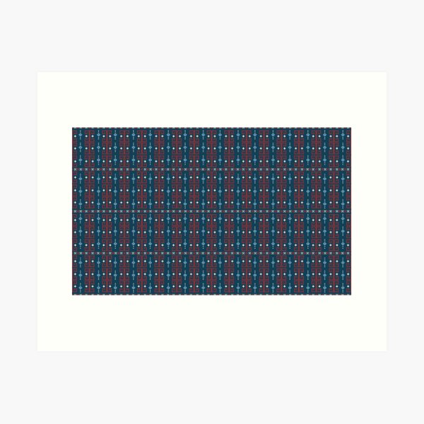 Vista previa del artículo con la obra «Estilo píxel que presenta un patrón moderno sin costuras.», diseñado y vendido por ISASII.