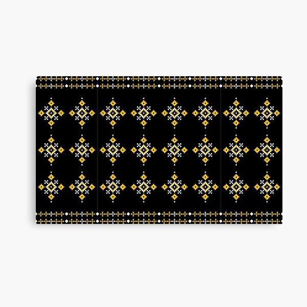 Item preview, pixel art fabric design features a unique floral pattern, a seamless pattern. designed and sold by ISASII.