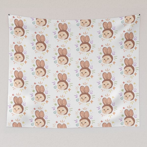 Item preview, Cat with Bunny Ears designed and sold by Lots of Doodles.