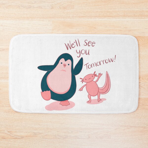 Item preview, Axolotl and Penguin Friend (Rose Tint) designed and sold by makell-creates.