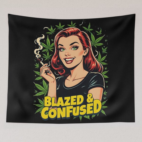 Item preview, Blazed and confused 420 marijuana design designed and sold by EccentricsByE.