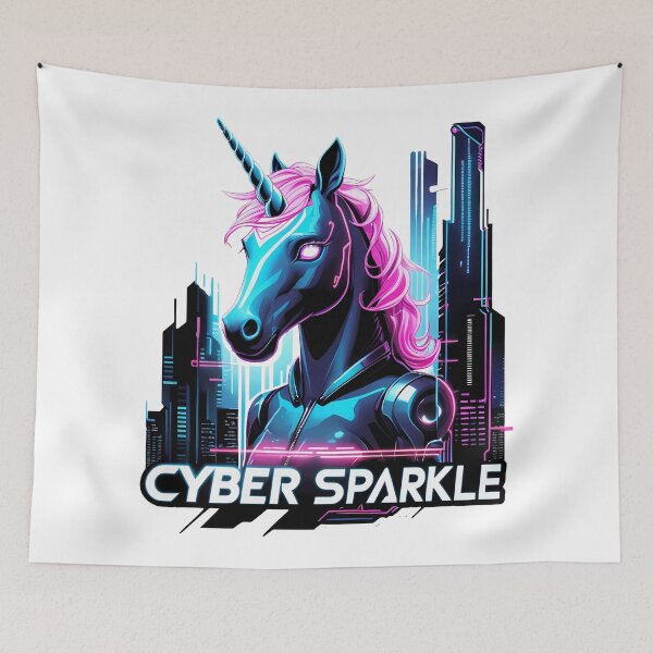 Item preview, Cyber Sparkle Unicorn designed and sold by zoughlal.